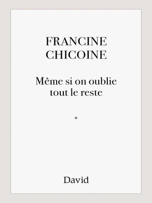 cover image of Même si on oublie tout le reste